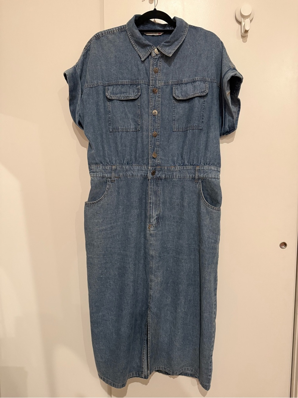 Classic Blue Denim Shirt Dress